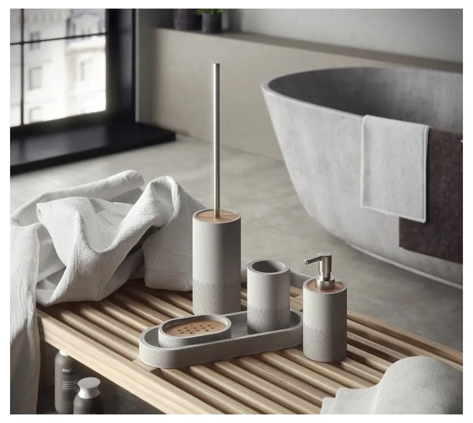 Béžový téglik na zubné kefky Gedy Afrodite – Sapho