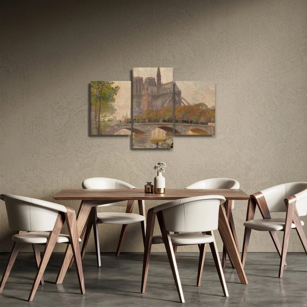 Obraz - Robert William Vonnoh, Notre Dame de Paris, reprodukcia (90x60 cm)
