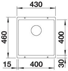 Granitový drez Blanco ROTAN 400 U biela