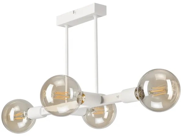 Luster na tyči ASTRID 4xE27/60W/230V biela