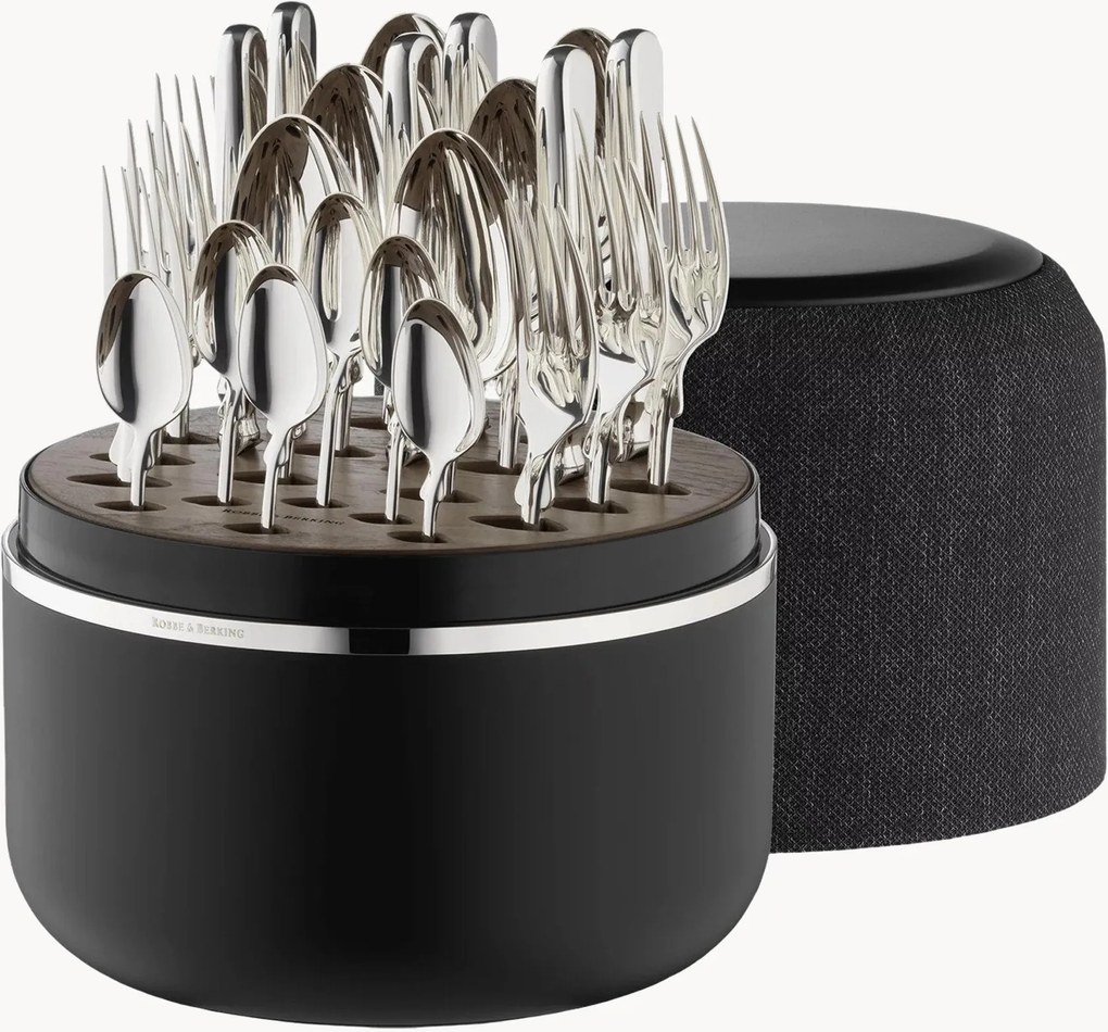 Ručne vyrobená súprava vysokoleštených príborov so škatuľou Spaten, 6 osôb, 24 ks