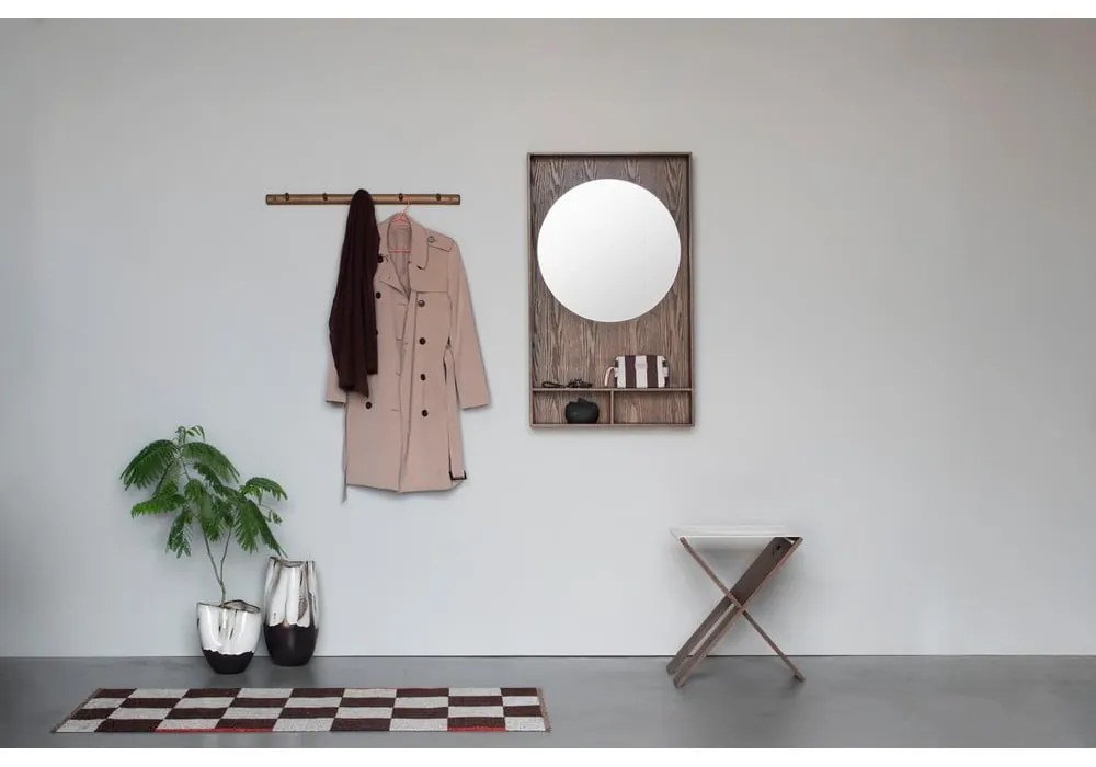 Hnedý vešiakový panel z dubového dreva 60x100x11,5 cm Show Me – Mette Ditmer Denmark