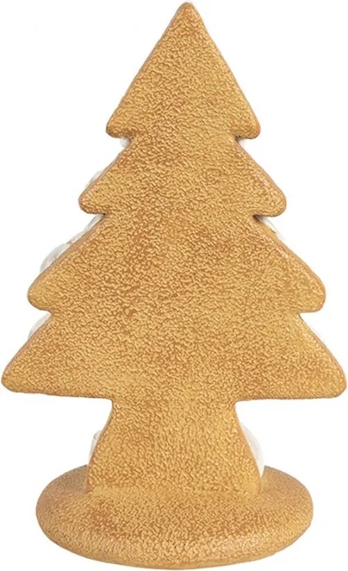 Vianočná dekorácia cukrový perníčkový stromček - 13*10*21 cm