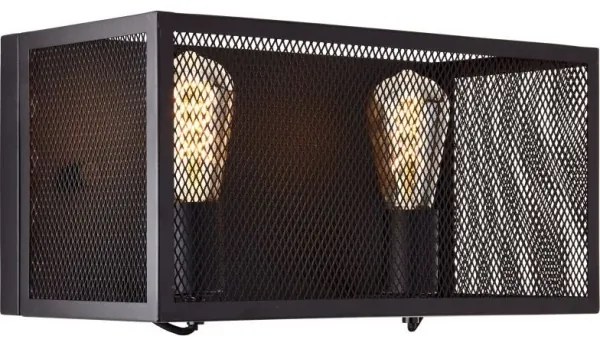 Brilliant - Nástenné svietidlo MAZE 2xE27/40W/230V čierna