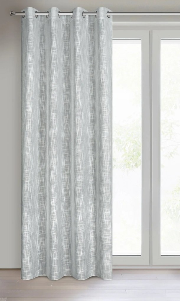 ZÁVES NA KRÚŽKOCH LIREN 140X250 CM STRIEBORNÁ