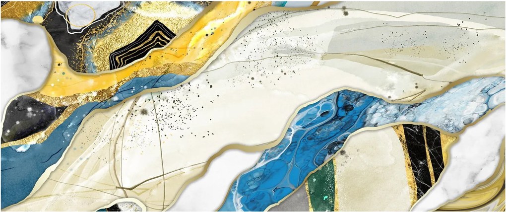 Obraz - Farebný mramor (120x50 cm)