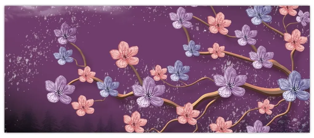 Obraz - Jarný súmrak (120x50 cm)