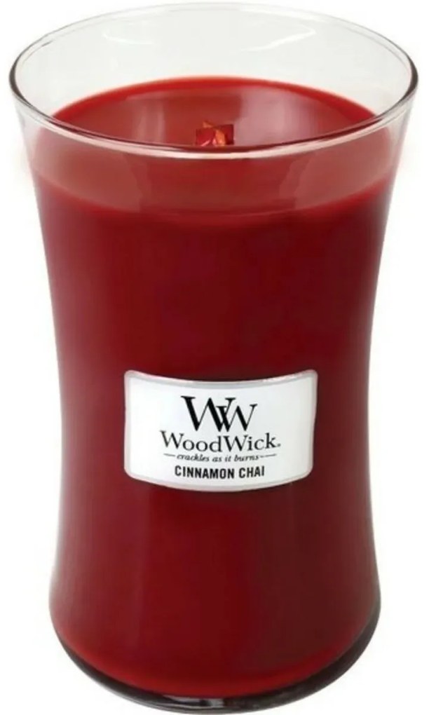 WoodWick vonná sviečka veľká váza Cinnamon Chai,609 g