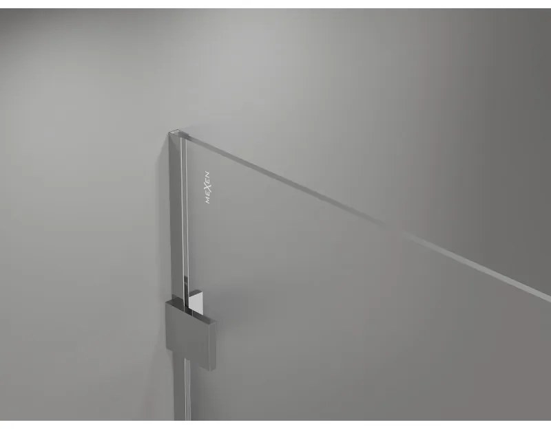 Mexen Lunar sprchová stena ľavá 100 x 200 cm, 8mm číre sklo, chrómová, 830-100-000-01-00-L