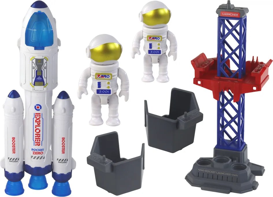 LEAN Toys Vesmírna misia Raketa Nula Vesmírna raketa Astronauti