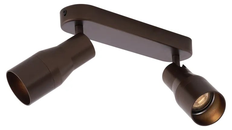 Zaoblené stropné bodové svetlo tmavá bronz GU10 50 mm 2-svetlo - Stanley
