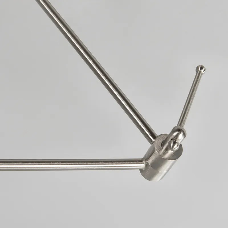 Oceľové závesné svietidlo s tienidlom 35 cm čierne nastaviteľné 2-svetlo - Blitz