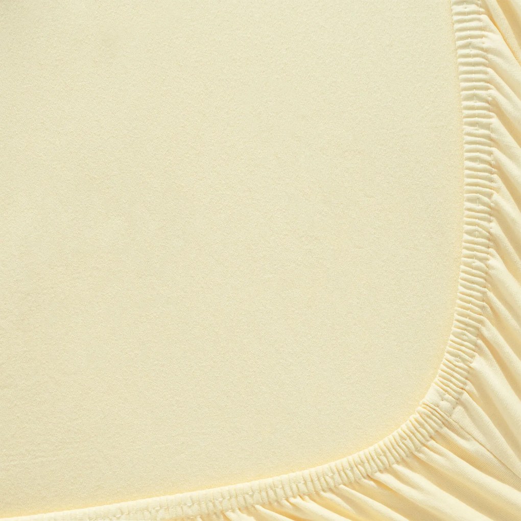 Goldea plachta jersey s napínacou gumou - banánová 200 x 220 cm