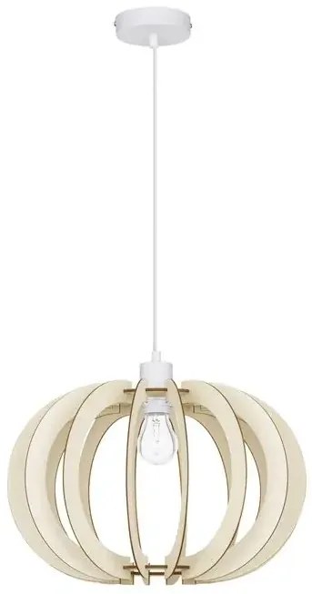 Drevený luster Ottoline 40 biele