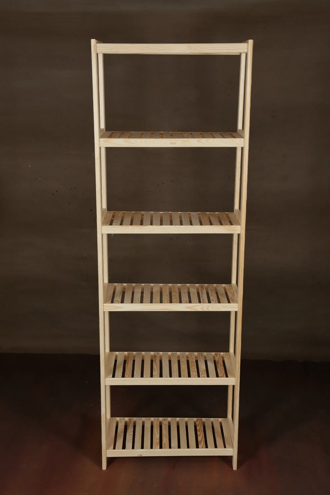 Regál drevený borovicový PN 6 - 213x50x33 cm