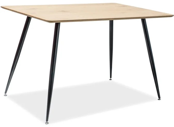 Jedálenský stôl s doskou v dekore dub REMUS 120X80