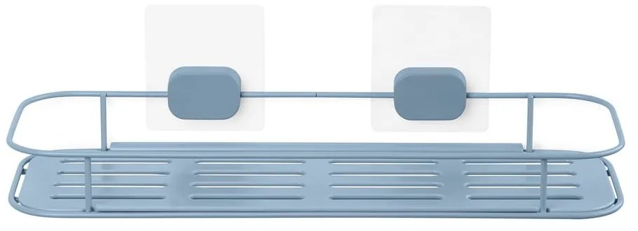 Svetlomodrá samodržiaca kovová kúpeľňová polička Grena – Compactor