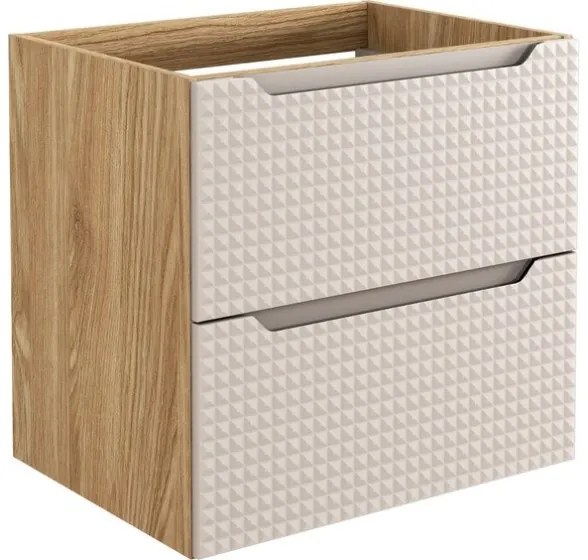 Koupelnová sestava Luxor Beige s deskou, umyvadly a skříňkami 160 cm béžová/dub olejovaný