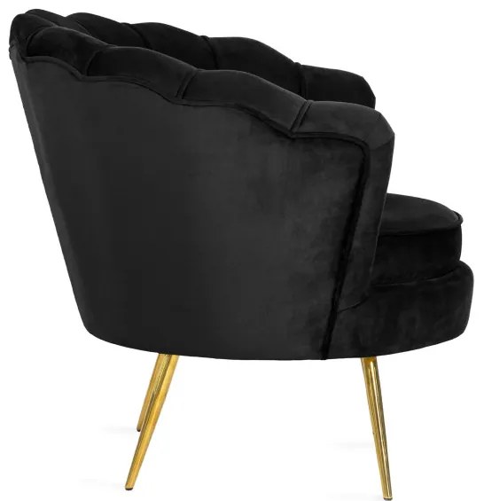 Kreslo SHELLY zamatové čierne 978573