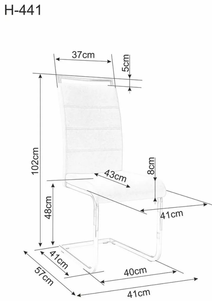 Sametová jídelní židle H-441 černá/stříbrná