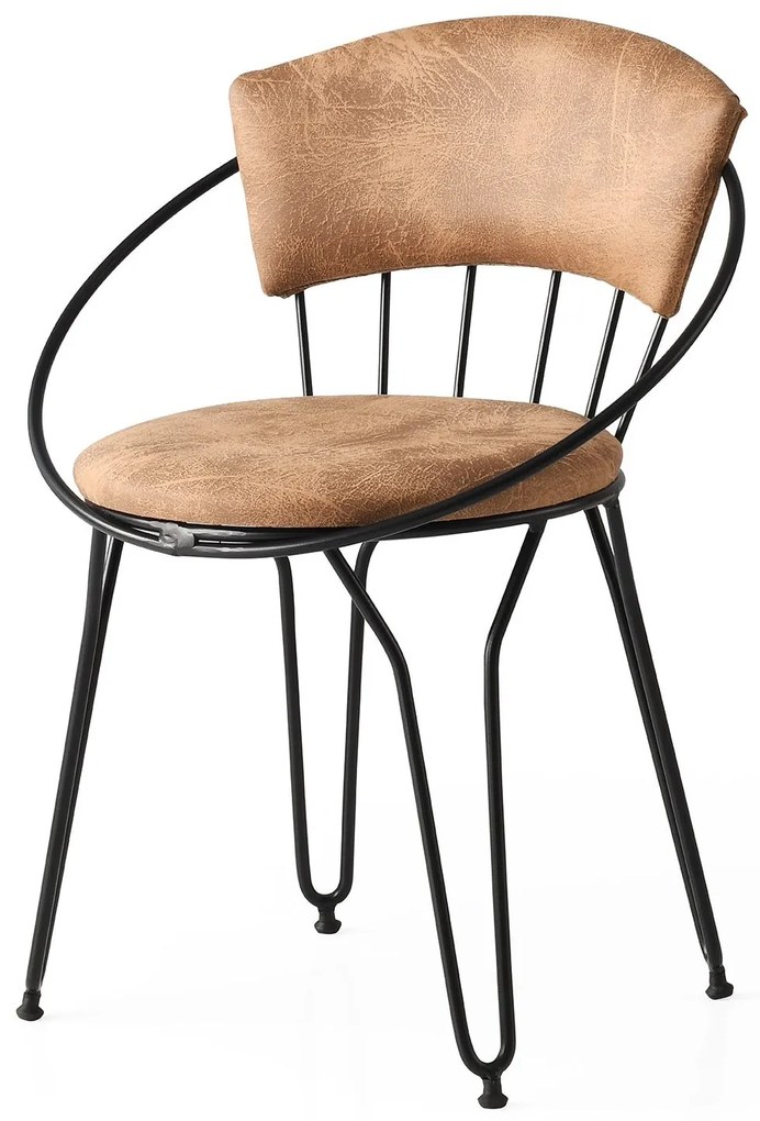 Súprava 2 ks jedálenských stoličiek Istanbul čierna/hnedá