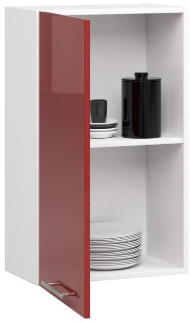 Horná kuchynská skrinka OLIWIA W 50 H720 biela / červená, lesk