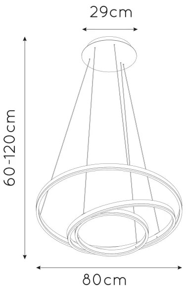 Lucide 46402/99/31 - LED Stmievateľný luster na lanku TRINITI LED/136W/230V biela