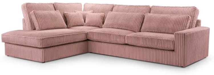 Rohová sedacia súprava LINCOLN LUX, Ľavá, růžová (Tilia 62)