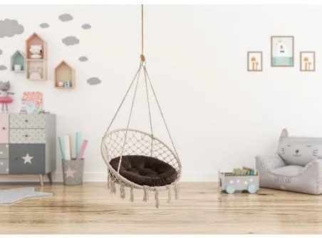 Vankúš na hojdačku STORK HOUSE hnedý, veľký