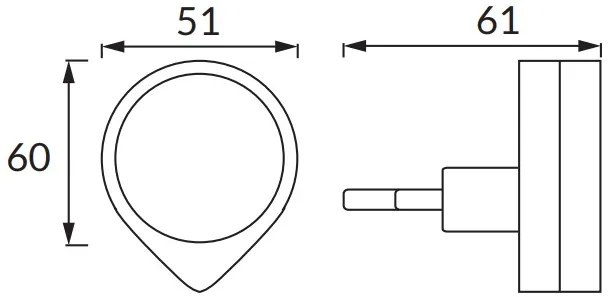 Strühm STRÜHM Zásuvkové svietidlo ELA LED 0,4W 3791