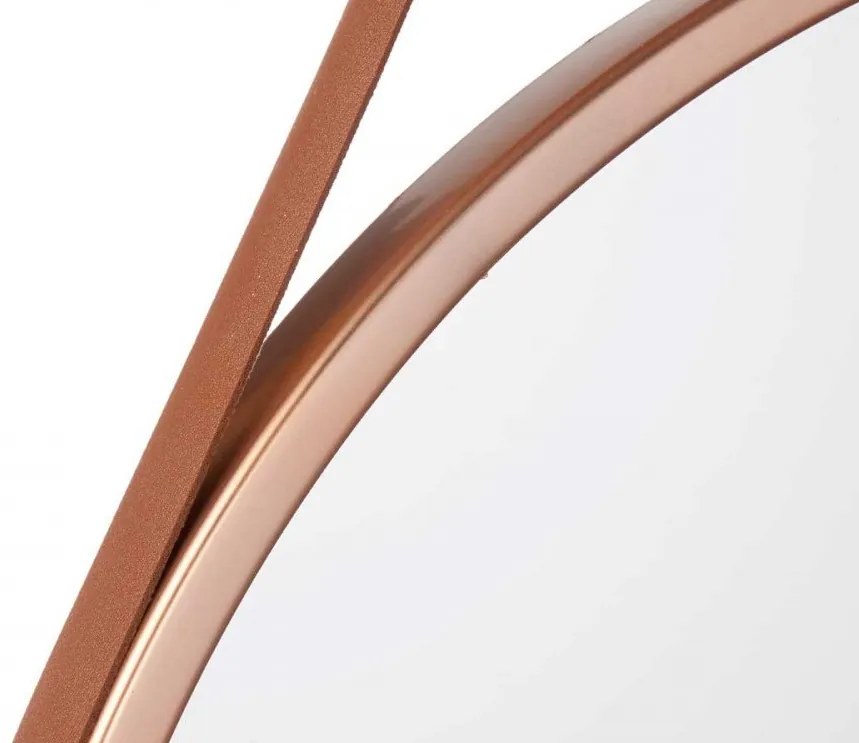 Bronzové nástenné okrúhle zrkadlo ROSEA, priemer 45cm