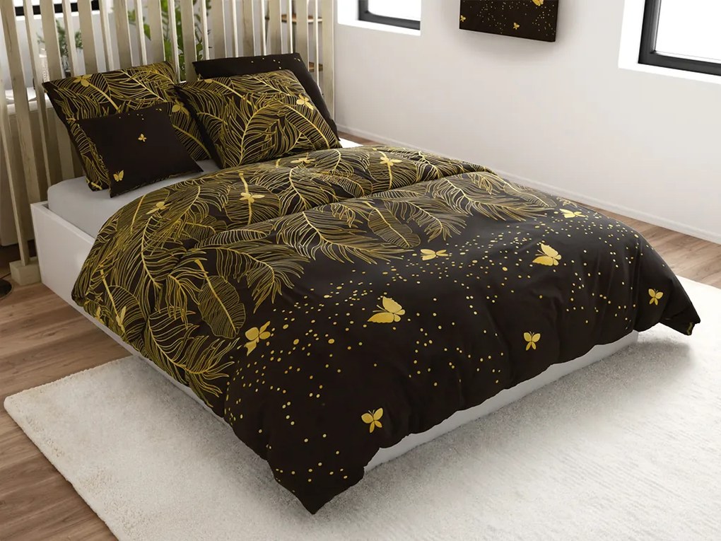 Obliečky z mikrovlákna VISATA čierne Rozmer obliečky: 2 ks 70 x 80 cm | 160 x 200 cm