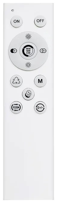 SOLIGHT LED osvetlenie s diaľkovým ovládačom Floco, 30W + 6W RGB, 2100lm, 40cm, CCT