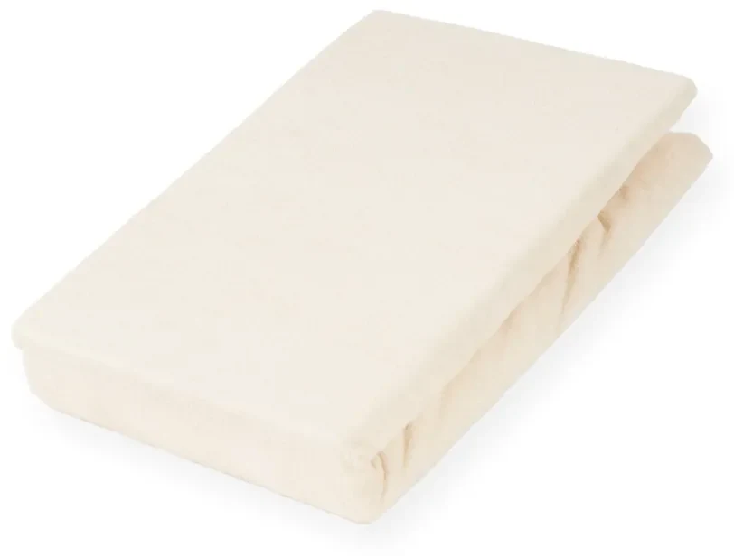 Froté napínacie prestieradlo na extra vysoký matrac FR-002 Smotanové 180 x 220 - výška 40 cm