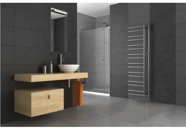 P.M.H. T2C-L - Kúpeľňový rebríkový radiátor THEIA 352W 154 cm ľavý/lesklý chróm