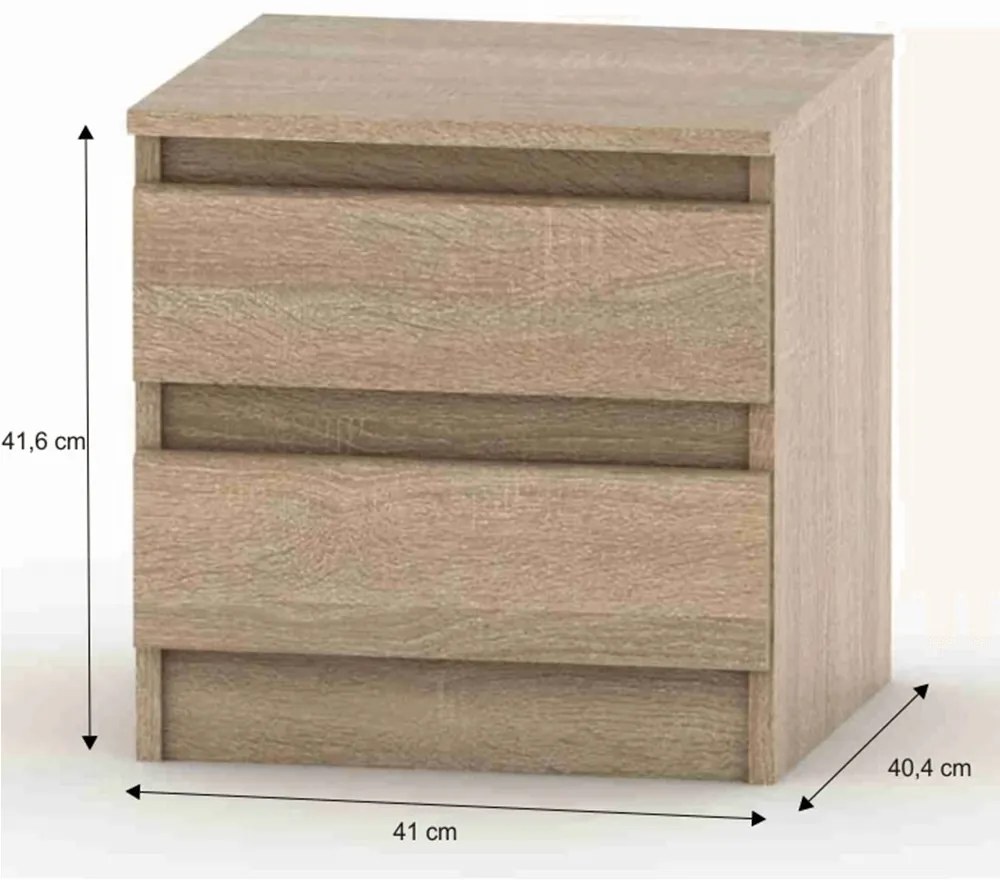 Nočný stolík HANY NEW 002, dub sonoma