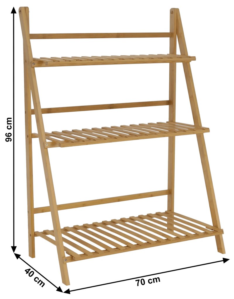 Kondela Skladací regál, bambus, NEPEL TYP 1 + darček