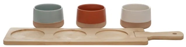 Sada troch servírovacích misiek COMIDA na stojane 893747