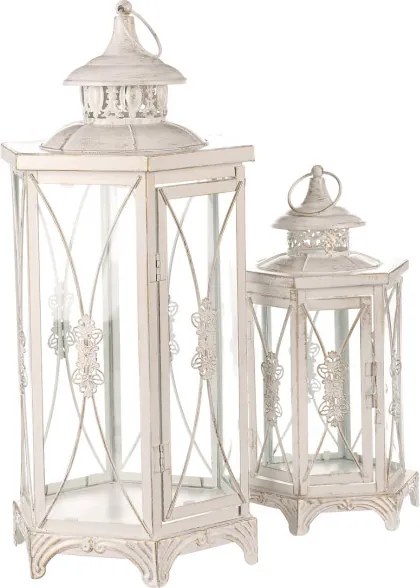 Set dvoch lampášov biely LUC304 (2 ks)
