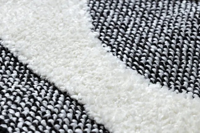 Koberec JOY Teddy krém / čierny kruh