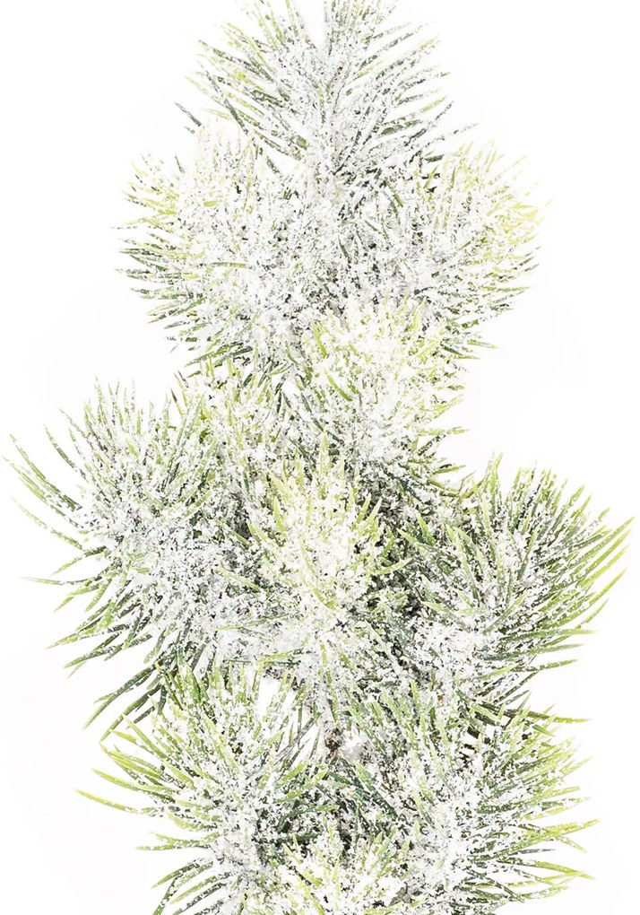 Umelá zasnežená vetva Borovica s glitrami, 55 cm