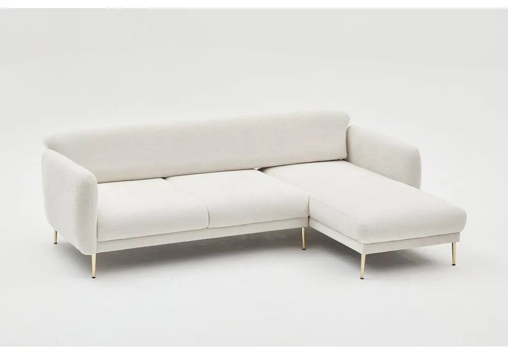 Biela rohová pohovka (pravý roh/s leňoškou) Simena – Balcab Home