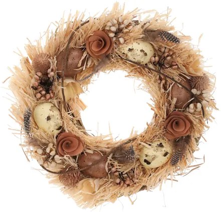 Veľkonočný slamený veniec Autronic PRK1003-L, 30cm