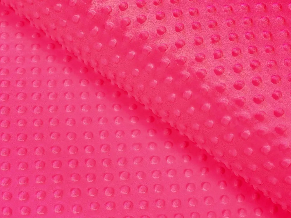 Biante Detská obliečka na vankúš Minky 3D bodky MKP-009 Fuchsiová 30 x 50 cm