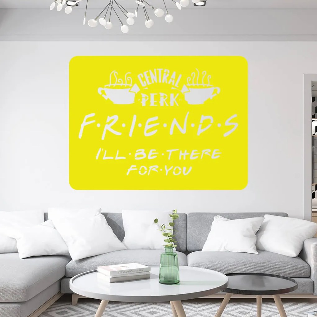 Veselá Stena Samolepka Priatelia Friends Farba: zelená, Veľkosť: 80 x 60 cm