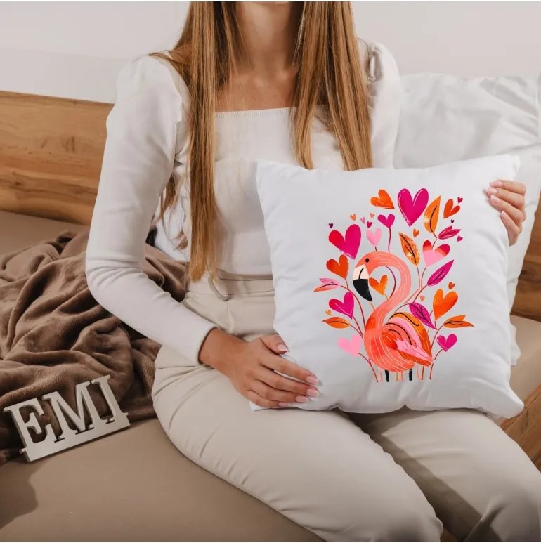 Dekoratívny vankúš Flamingo 40x40 cm EMI