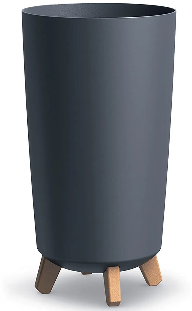 Plastový kvetináč na nožičkách DGTL240 23,9 cm - antracit