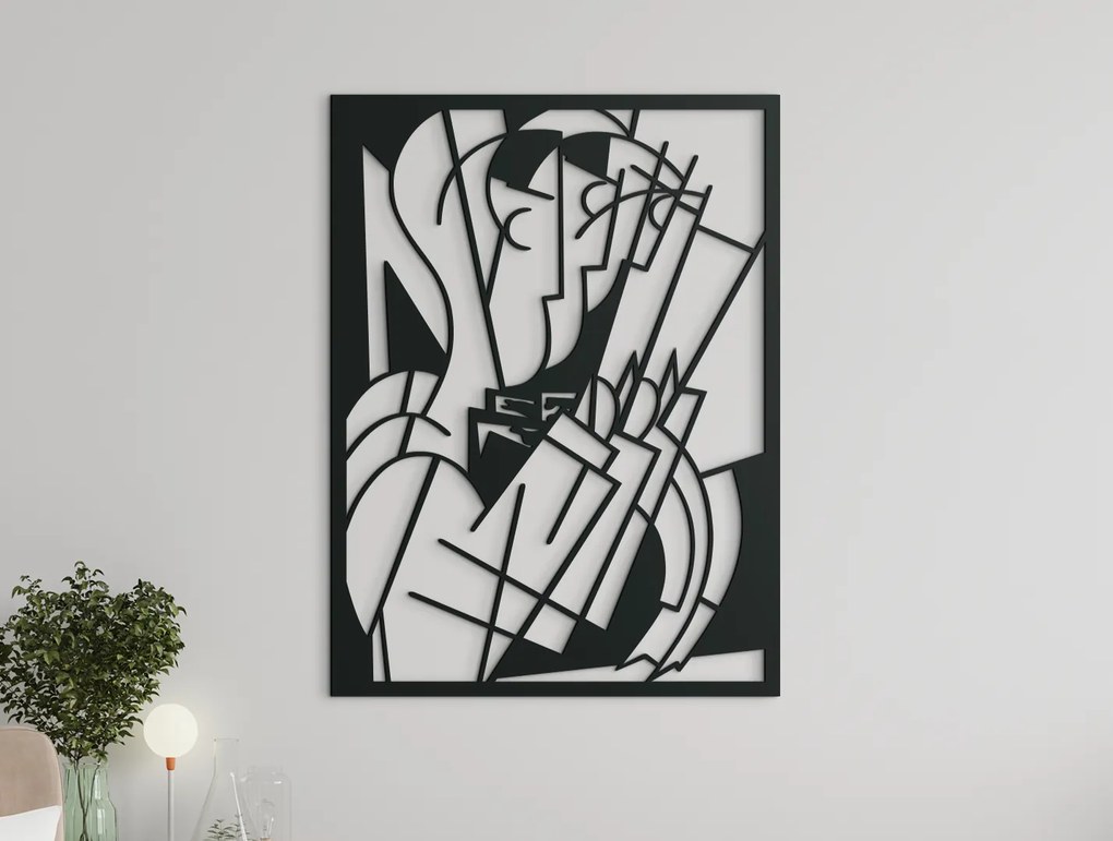 drevko Kubistický obraz na stenu Dirigent Rozmer obrazu: 43,5 x 32,5 cm, Farba dekorácie: Čierna