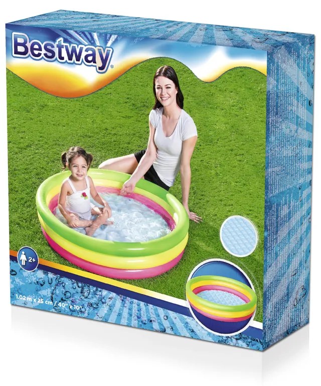 Bestway Nafukovací bazén pre deti Dúha 102 x 25 cm Bestway 51104