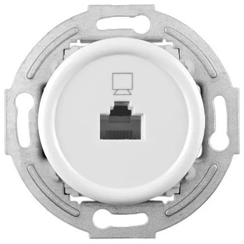 Elhard Dátová zásuvka Retro Klasik RJ45, biela KL2021W